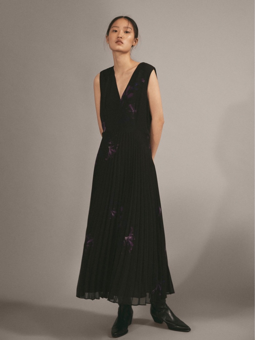 Massimo Dutti pleated dress